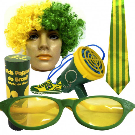 Kit do Brasil 1 - Kit do torcedor para copa do mundo