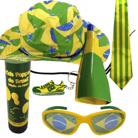 Kit do Brasil 5 - Kit do torcedor para copa do mundo