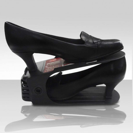 Sapateira Organizador De Sapatos Ajustável Preto - 1, 5 ou 10 unidades