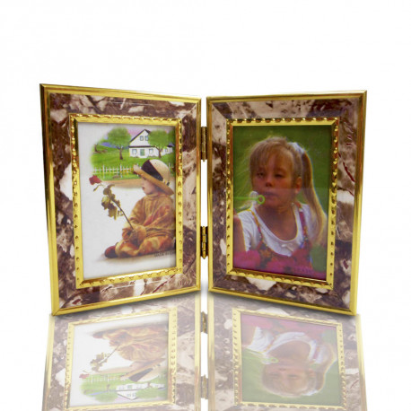 Porta Retratos Duplos Estilo Retrô com molduras lisa ou estampada - 4 tamanhos