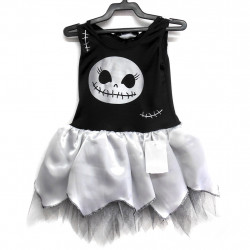 Vestido Infantil Noiva Esqueleta- Fantasias de halloween infantil