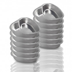 Forminhas Pão Mel Coração nº 1 Fundo Fixo em alumínio Fest Formas 12 peças