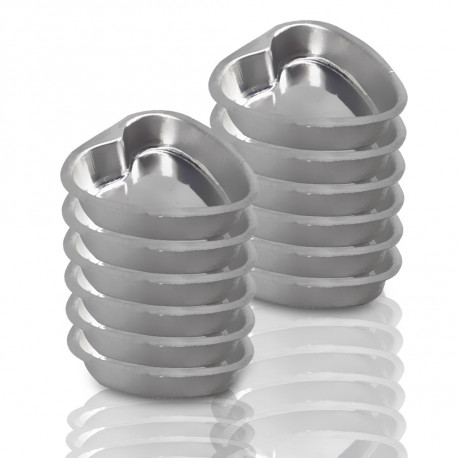 Forminhas Pão Mel Coração nº 1 Fundo Fixo em alumínio Fest Formas 12 peças