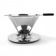 Coador de café Pour Over com filtro reutilizável em aço inox