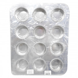 Forma de cupcake e Muffin em alumínio 12 cavidades - 1 peça
