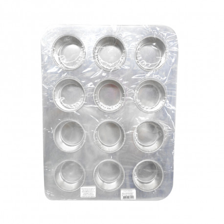 Forma de cupcake e Muffin em alumínio 12 cavidades - 1 peça