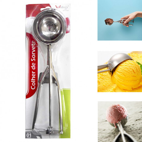 Colher de sorvete com ejetor - 1 unidade