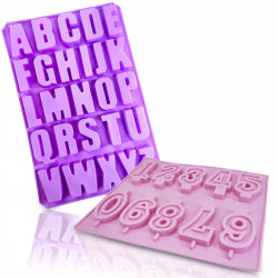 Kit Formas de Silicone Alfabeto e Números Dolce Home - Produtos para a páscoa