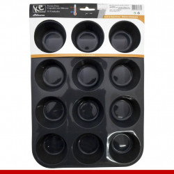 Forma de cupcake em silicone 12 cavidades - 1 peça