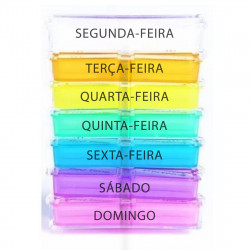 Porta Comprimidos Semanal Destacável