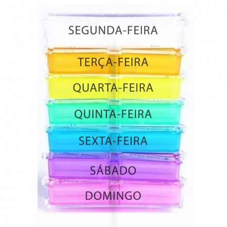 Porta Comprimidos Semanal Destacável